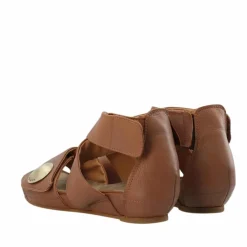 Outlet Cashott Casava High Cut Sandal Dame Brun