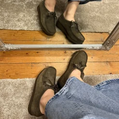 Hot Clarks Wallabee Evosh Sko Dame Grøn