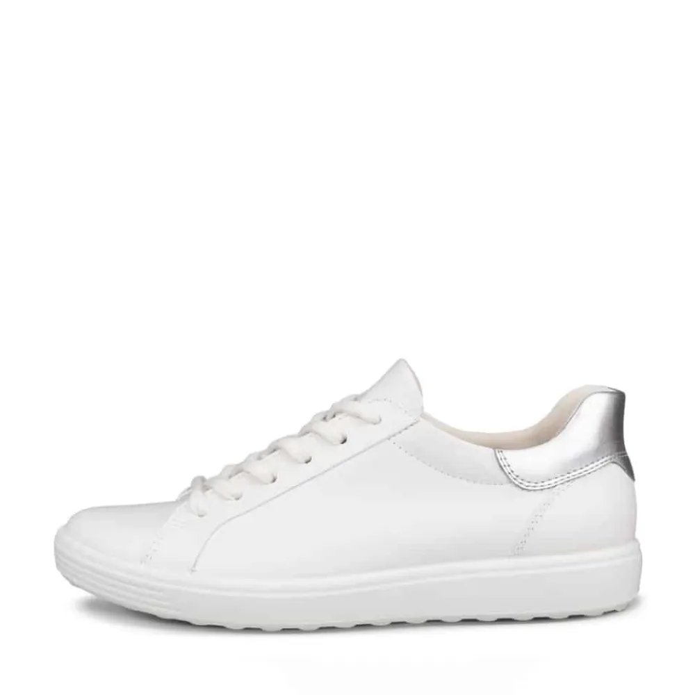 Online Ecco Soft 7 W Easy Slip Lace Sneakers Dame Hvid