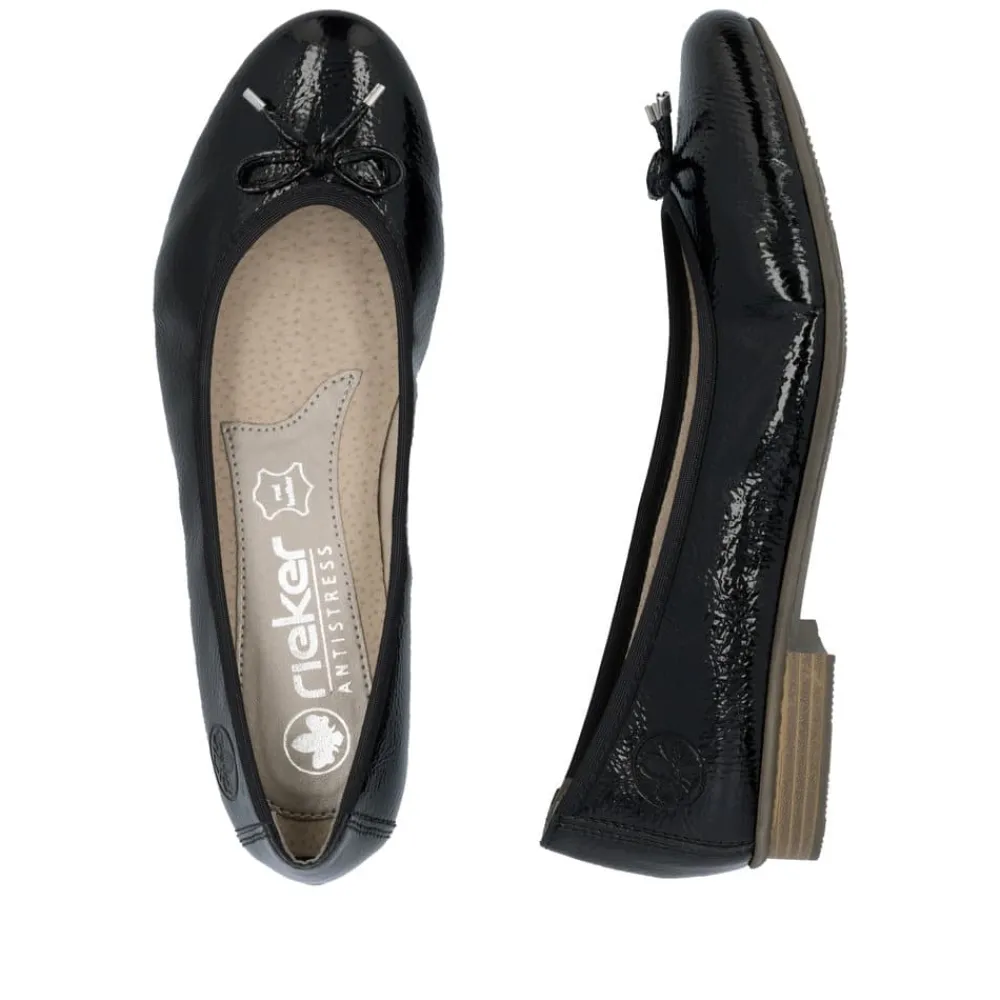 Discount Rieker Ballerinasko Dame Sort