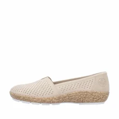 Discount Rieker Ballerinasko Dame Beige