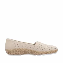 Discount Rieker Ballerinasko Dame Beige