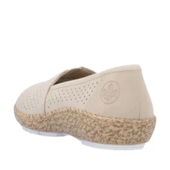 Discount Rieker Ballerinasko Dame Beige