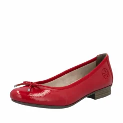 Rieker Ballerinasko Dame Rød