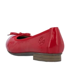 Rieker Ballerinasko Dame Rød