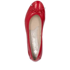 Rieker Ballerinasko Dame Rød