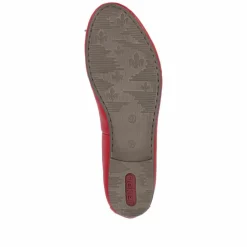 Rieker Ballerinasko Dame Rød