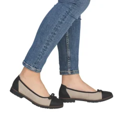 Outlet Rieker Ballerinasko Dame Beige