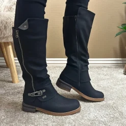 Best Rieker Lang Støvle Dame Sort