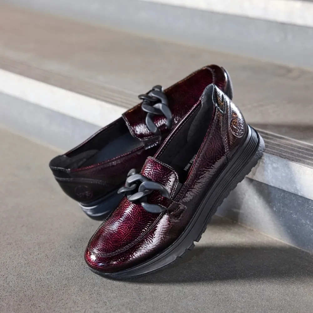 Online Rieker Loafers Dame Rød