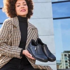 Rieker Ready 2 Go Sko Dame Sort