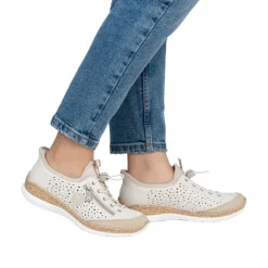 Discount Rieker Ready 2 Go Sneakers Dame Beige