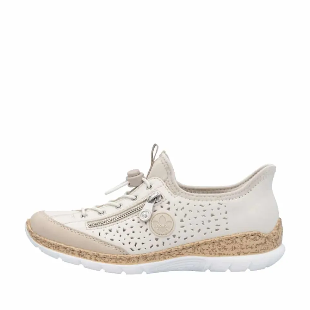 Discount Rieker Ready 2 Go Sneakers Dame Beige