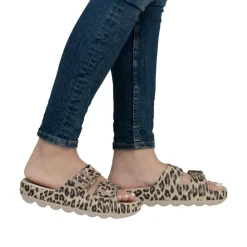 New Rieker Sandal Dame Leopard