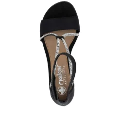 Clearance Rieker Sandal Dame Sort