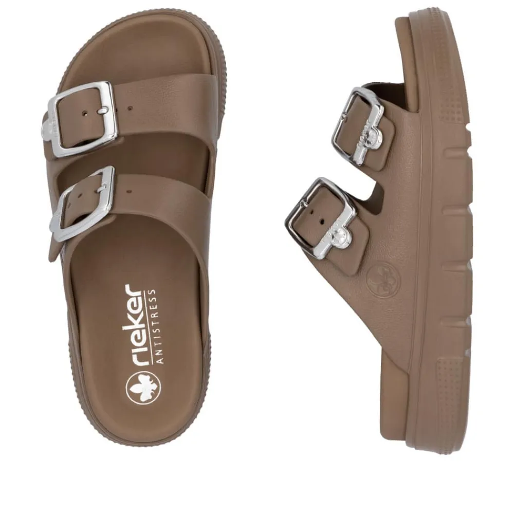 Outlet Rieker Sandal Dame Brun
