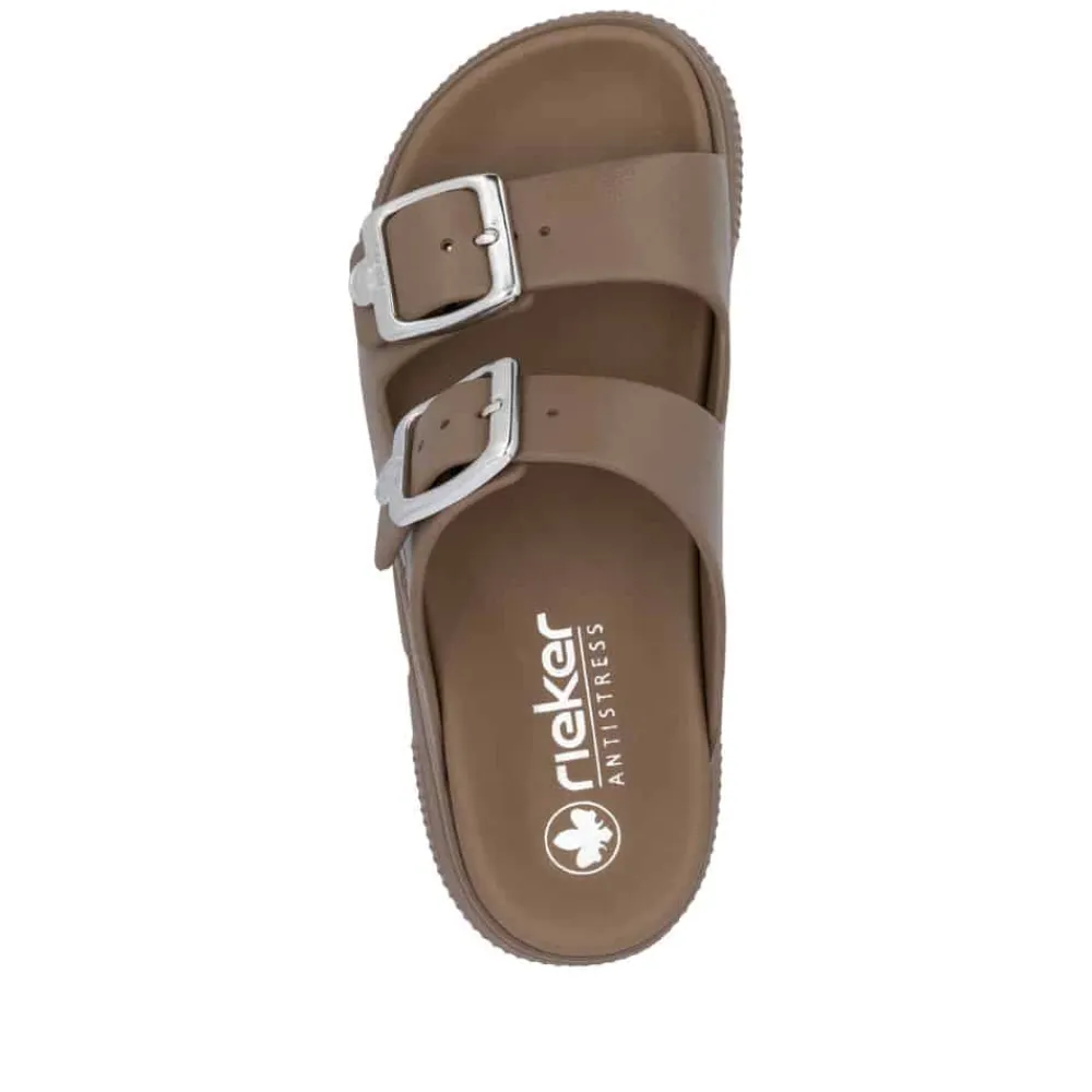 Outlet Rieker Sandal Dame Brun