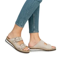 Outlet Rieker Sandal Dame Beige