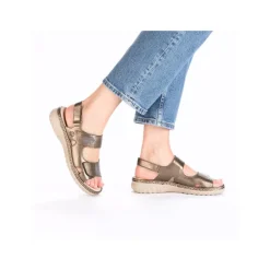 New Rieker Sandal Dame Bronze