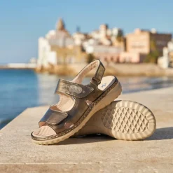 New Rieker Sandal Dame Bronze