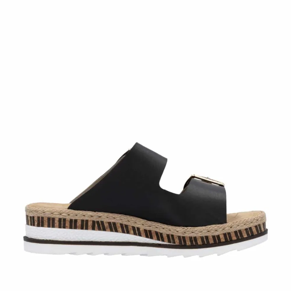Outlet Rieker Sandal Dame Sort