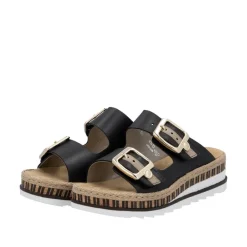 Outlet Rieker Sandal Dame Sort