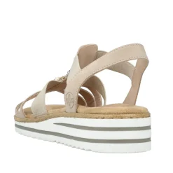 Rieker Sandal Dame Beige
