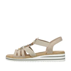 Rieker Sandal Dame Beige