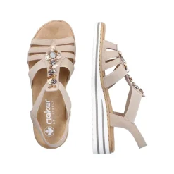 Rieker Sandal Dame Beige