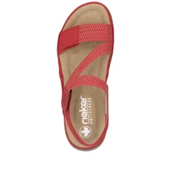 New Rieker Sandal Dame Rød