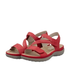 New Rieker Sandal Dame Rød