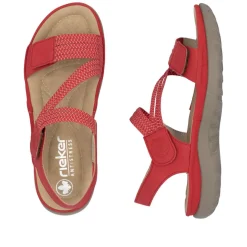 New Rieker Sandal Dame Rød