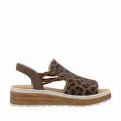 Hot Rieker Sandal Dame Leopard