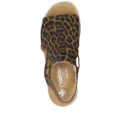 Hot Rieker Sandal Dame Leopard