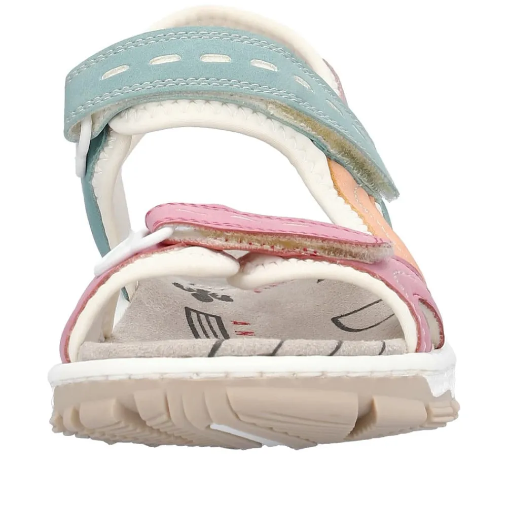 Hot Rieker Sandal Dame Rosa