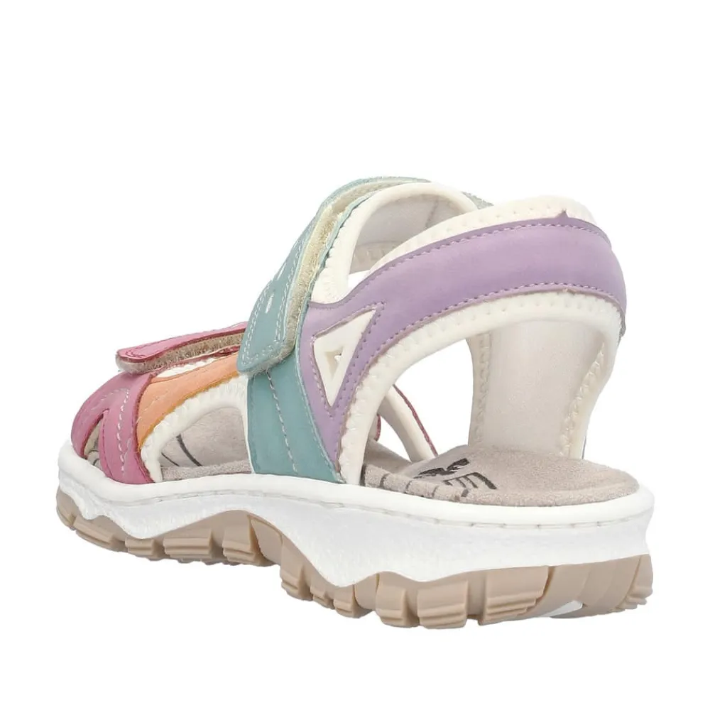 Hot Rieker Sandal Dame Rosa