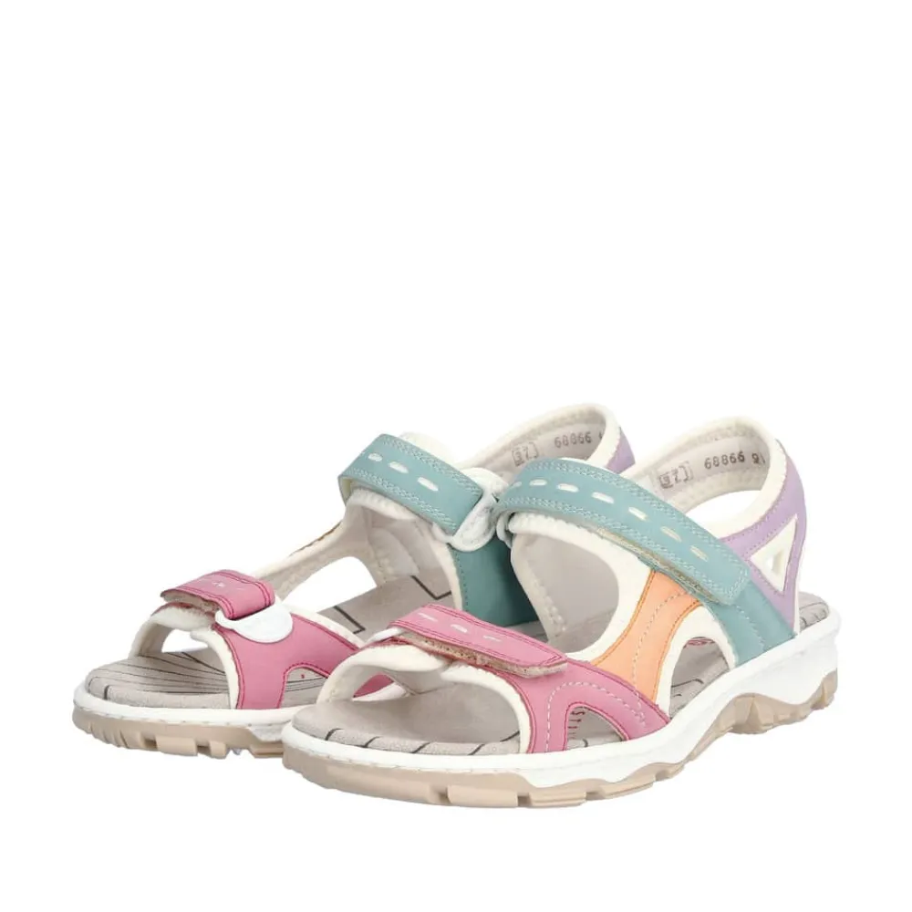 Hot Rieker Sandal Dame Rosa