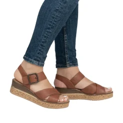 Hot Rieker Sandal Dame Brun