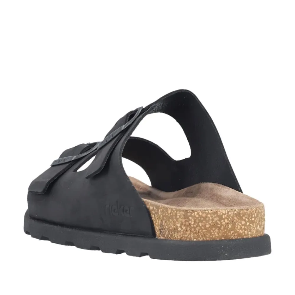 New Rieker Sandal Herre Sort