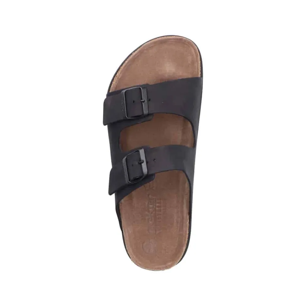 New Rieker Sandal Herre Sort