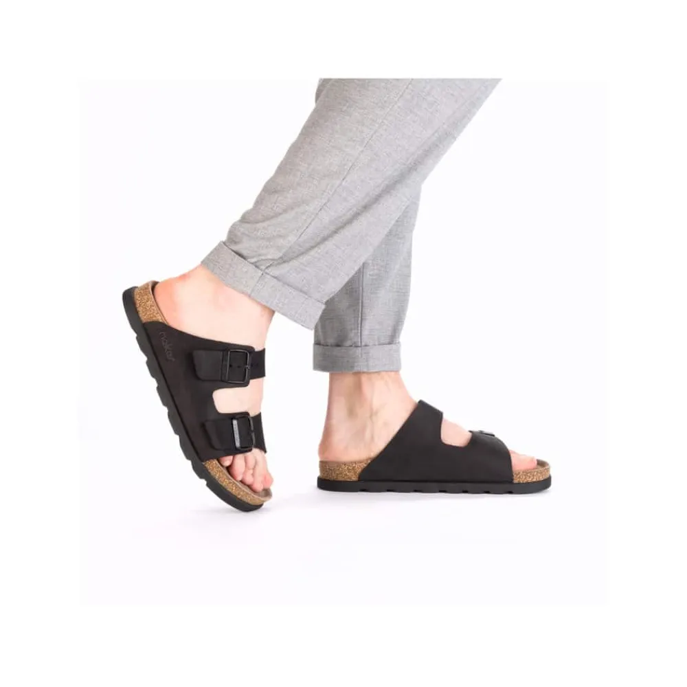 New Rieker Sandal Herre Sort