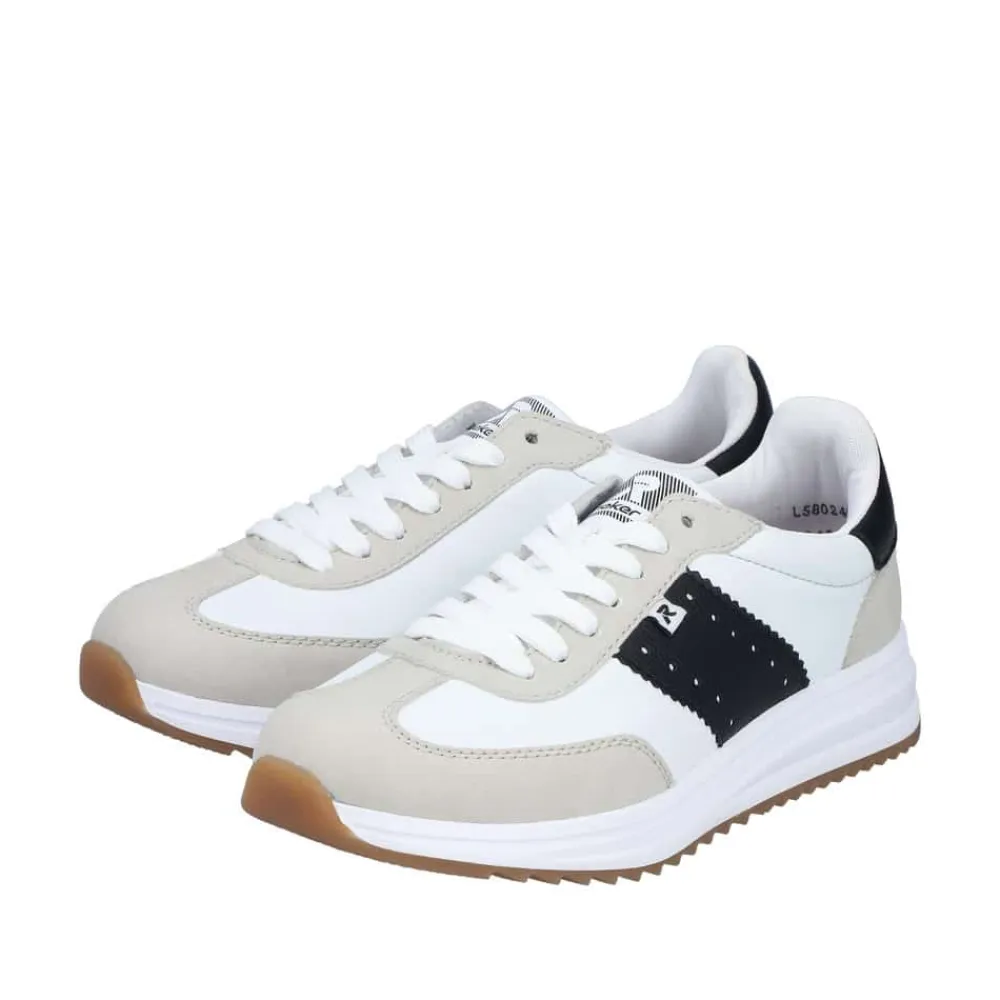 Outlet Rieker Sneakers Dame Hvid