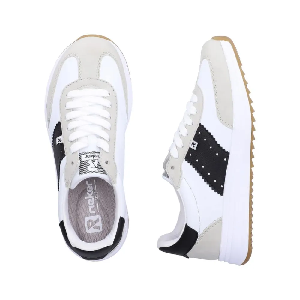 Outlet Rieker Sneakers Dame Hvid