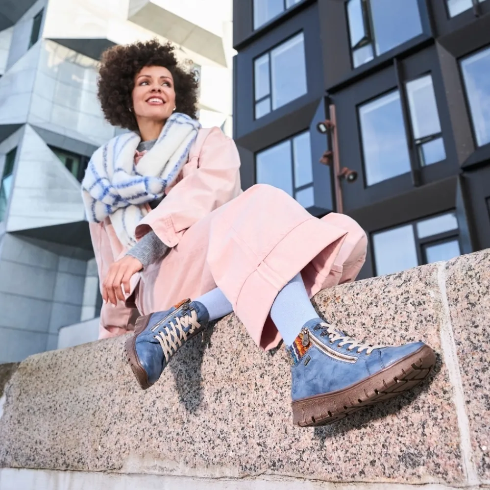 New Rieker Støvle Dame Blå